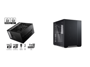 MSI  MPG A1000G PCIE 50 80 GOLD Full Modular Gaming PSU 12VHPWR Cable 4080 4090 ATX 30 Compatible 1000W Power Supply and LIAN LI O11 AIR MINI Black SPCC  Aluminum  Tempered Glass ATX Mini Tower Computer Case O11AMX