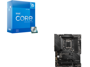 Intel Core i512600KF  Core i5 12th Gen Alder Lake 10Core 6P4E 37 GHz LGA 1700 125W Desktop Processor  BX8071512600KF and MSI MAG Z690 TOMAHAWK WIFI LGA 1700 Intel Z690 SATA 6Gbs DDR5 ATX Intel Motherboard