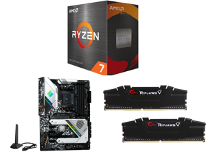 AMD Ryzen 7 5800X  Ryzen 7 5000 Series Vermeer 38 GHz Socket AM4 Desktop Processor and ASRock X570 STEEL LEGEND WIFI AX AM4 ATX Motherboard and GSKILL Ripjaws V Series 16GB 2 x 8GB DDR4 3600 PC4 28800 Desktop Memory
