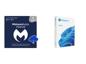 Malwarebytes Premium 45 Latest Version  1 Device  1 Year  Download and Microsoft Windows 11 Home USB