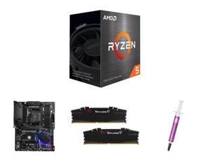 CPU Motherboard Memory CPU Thermal Paste / Grease Combo -  AMD 100-100000457BOX Bundle with  MSI MPG B550 GAMING PLUS  and G.SKILL F4-3200C16D-32GVK and Cooler Master MGZ-NDSG-N07M-R2