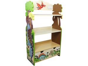 Teamson Kids-Dinosaur Kingdom Bookcase w/ 3 shelves+drawer
