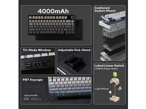 EPOMAKER X Aula F75 MAX Wireless Mechanical Keyboard with TFT Screen and Knob