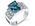 Radiant Cut 2.50 carats London Blue Topaz CZ Diamond Ring in Sterling Silver Size  8, Available in Sizes 5 thru 9 - image 1