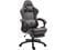 Dowinx Gaming Chair Office Chair PC Chair with Massage Lumbar Support, Vantage Style PU Leather High Back Adjustable Swivel Task Chair with Footrest (Light Grey)