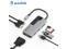 Wavlink USB C Hub, PD 7-in-1 Type C Adapter Mini Docking Station Aluminum with 4K 30Hz HDMI, 2K 60Hz VGA, 2 USB 3.0, SD/TF Card Reader, 87W Laptop Power Delivery for Windows Mac and More, Plug & Play