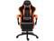Dowinx Ergonomic Gaming Chair with Massage Lumbar Support, High Back Office Computer Chair with Footrest, Racing Style Recliner PU Leather Gamer Chairs, Orange