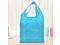 Solid Polyester Waterproof Shopping Bag Reusable Foldable Tote Shoulder Bag-Purple - 0