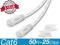 XINCA Cat6 Ethernet Cable extra long lnternet Network Gigabit Flat Cord Lan 50ft White With 25pcs Cable Clips Snagless Rj45 Connectors for Apply to PC Ps4 Router Office Computer More