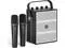 W WINBRIDGE 100W Powerful Voice Amplifier with 2 Wireless Microphones, Big Pro Sound Portable Speaker with Microphone, Bluetooth Speaker PA System Karaoke Machine Support BT/USB/TF Card/Aux/Guitar S99