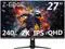 Z-EDGE 27" 2K QHD 2560x1440 240Hz 1ms IPS Gaming Monitor, 400cd/m², HDMI x2, DisplayPort x2