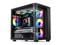 JONSBO TK-3 BLACK One-piece Curved Glass Case, One-piece Curved Glass, Support BTF MB/Dual 360 AIO/ATX PSU/40Series GPU, with 10 Fan Positions, 270 Degree Side View Display,Column-less,Black