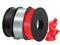3 Packs of 1.75 mm Consumables for PLA 3D Printers for 3D Printers, Dimensional Accuracy +/- 0.03 mm, 2 KG Spools,(Red + Silver + Black-3 pieces)