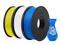 3 Packs of 1.75 mm Consumables for PLA 3D Printers for 3D Printers, Dimensional Accuracy +/- 0.03 mm, 2 KG Spools,(Blue+white+yellow-3 pieces)