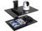 Floating AV Shelf Double Wall Mount Shelf - Holds up to 16.5lbs - DVD DVR Component Shelf with Strengthened Tempered Glass - Perfect for PS4, Xbox, TV Box and Cable Box