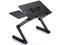 Adjustable Laptop Stand, Laptop Desk for up to 15.6" Laptops, Laptop Stand for Desk for 2 Strengthened CPU Fans, Adjustable Laptop Table for TV Bed Tray, Sofa Couch, Black