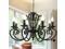 Garwarm French Country Chandeliers,8 Lights Kitchen Island Candle Iron Black Chandelier,Industrial Vintage Pendant Light Fixture for Farmhouse,Dining Room,Bedroom,Foyer