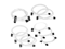 X-Enlazar Type-A 90 Degree L-Angled Patent Individual Sleeved 9pcs Cable Kit for Corsair Power Supply (White) (Not Suitable For Shift Series)