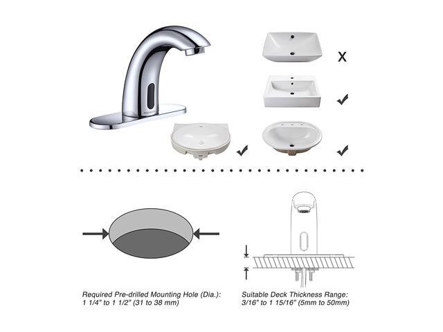 Automatic Electronic Sensor Touchless Faucet Hands Free Bathroom Vessel Sink Tap