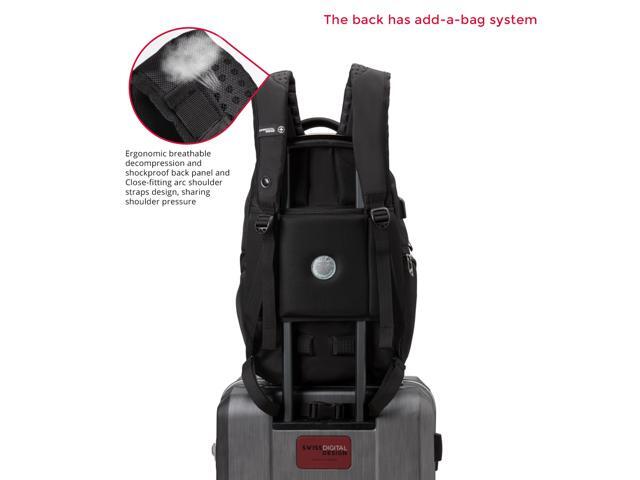 Swissdigital Neptune Massaging Backpack for up to 15.6" Laptops - Black - image 5