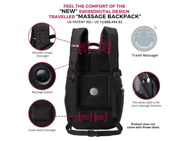 Swissdigital Neptune Massaging Backpack for up to 15.6" Laptops - Black - image 4