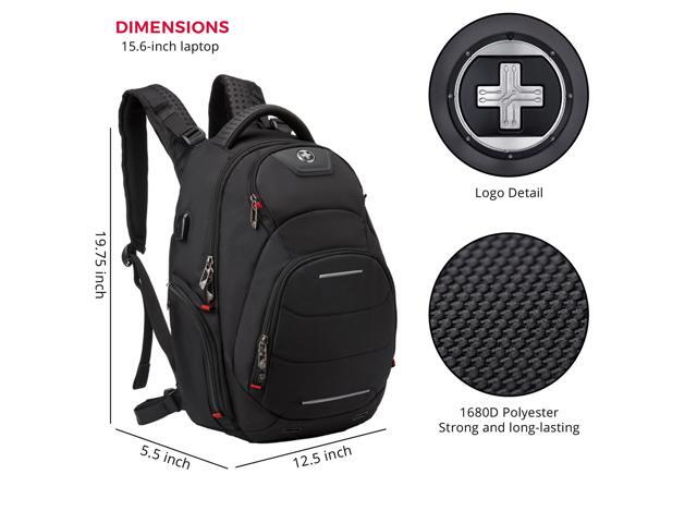Swissdigital Neptune Massaging Backpack for up to 15.6" Laptops - Black - image 2