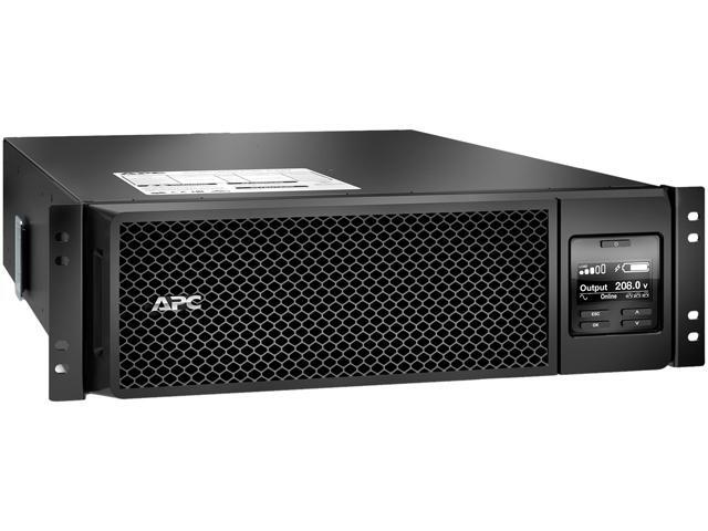 APC SRT5KRMXLT Smart-UPS On-Line, 5.4kVA, Rackmount 3U, 208V, 2x L6-20R+2x L6-30R NEMA outlets, Network Card+SmartSlot, Extended runtime, W/ rail kit