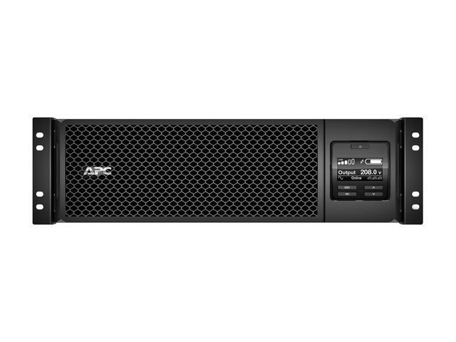 APC SRT5KRMXLT Smart-UPS On-Line, 5.4kVA, Rackmount 3U, 208V, 2x L6-20R+2x L6-30R NEMA outlets, Network Card+SmartSlot, Extended runtime, W/ rail kit