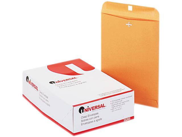 Universal 35265 Kraft Clasp Envelope Side Seam 28lb 9 1/2 x 12 1/2 Light Brown 100/box