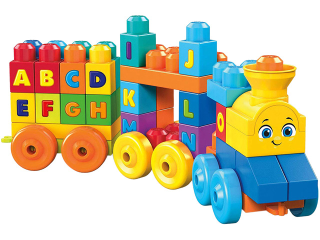 Mega Bloks ABC Musical Train Building Set, 50 pieces