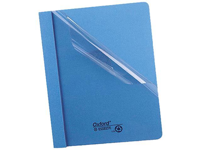 Tops Pendaflex 55801 Clear Front Report Cover Tang Clip Letter 1/2 Capacity Blue 25 per Box
