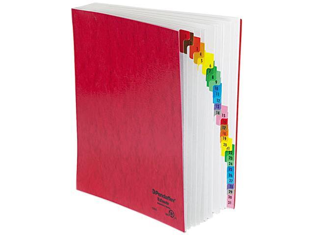 Tops Pendaflex 11014 Expandable Desk File, 1-31 Index, Letter Size, Acrylic-Coated PressGuard, Red