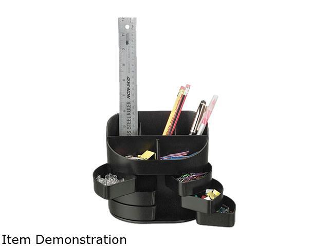 Officemate Double Supply Organizer 11-Compartment 6 1/2w x 4 3/4d x 5 3/4h Black