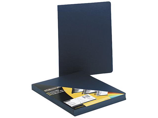 Fellowes Executive Leather-Like Presentation Cover 11-1/4 x 8-3/4 Navy 50/PK