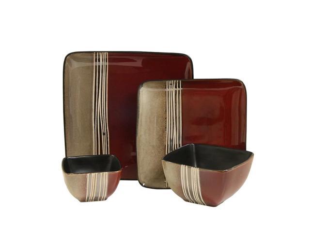 Elama Downtown Loft 16 Piece Dinnerware Set