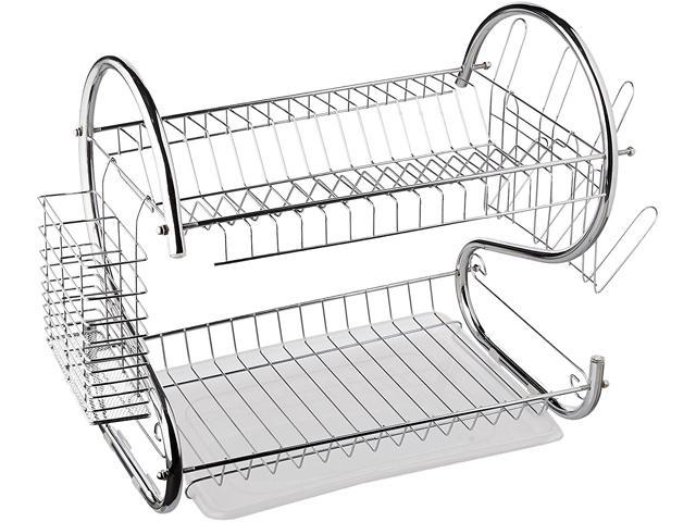 Better Chef 3-Piece Dish Rack With Drainer  Black