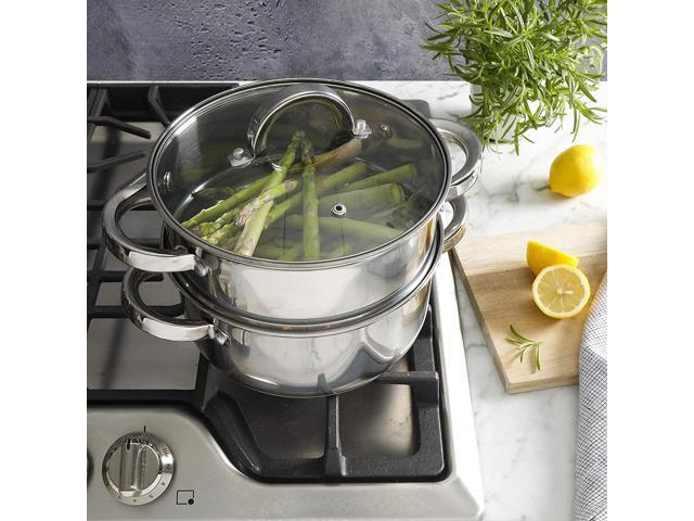 Oster 108132.03 Sangerfield Steamer Set with Lid, Stainless Steel