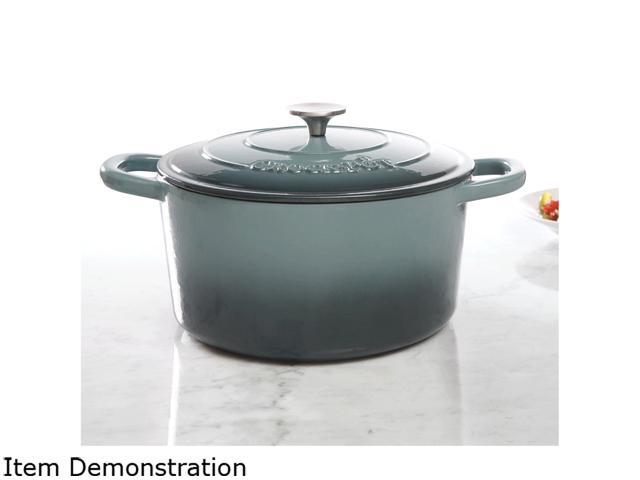 Crock Pot 69143.02 Artisan 7 Quart Enameled Cast Iron Round Dutch Oven, Slate Gray
