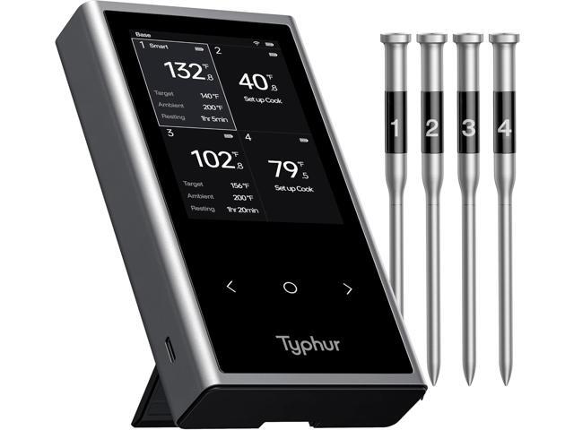 Typhur Sync WT08 Quad Digital Probe Bluetooth Compatibility Meat Thermometer,