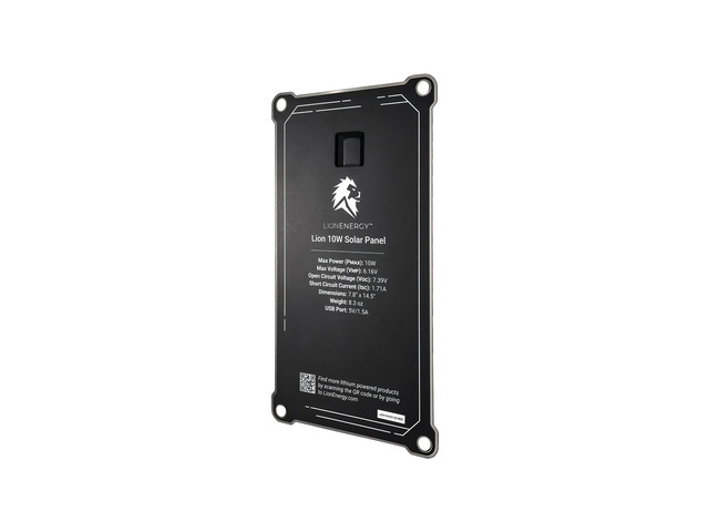 Lion Energy - Lion 10W LW (Light Weight) 10W/6.6V portable solar panel - lightweight (
