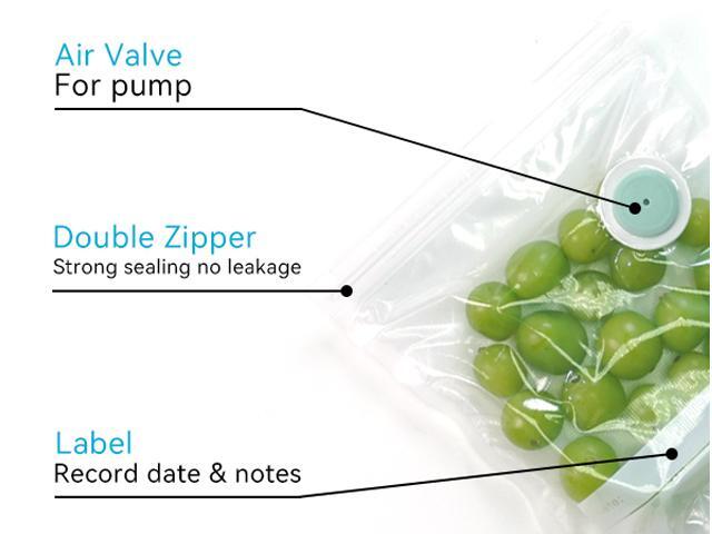 FONTAL Vacuum Reusable Food Sealer Bags 12 Pack (Size: 7.9' x 8.9' and 10.2' x 13.6' and 11.8' x 19.1') Electric Vacuum Not included