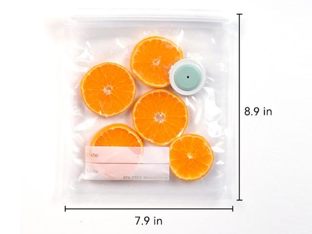 FONTAL Vacuum Reusable Food Sealer Bags 12 Pack (Size: 7.9' x 8.9' and 10.2' x 13.6' and 11.8' x 19.1') Electric Vacuum Not included