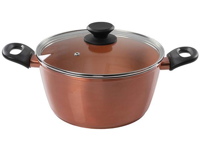 Gibson Eco Friendly Home Hummington 4.5 Quart Dutch Oven with Lid in Metallic Copper photo