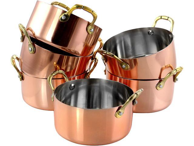 Gibson Home Rembrandt 6 Piece Stainless Steel 4.7 In. Mini Dutch Oven in Copper photo