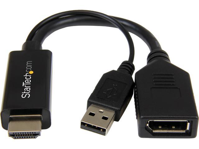 StarTech.com HD2DP HDMI to DisplayPort Converter - HDMI to DP Adapter with USB Power - 4K