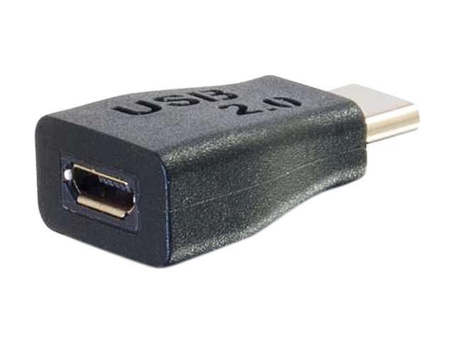 C2G USB 2.0 USB Type C to USB Micro B Adapter M/F - USB C to Phone Black
