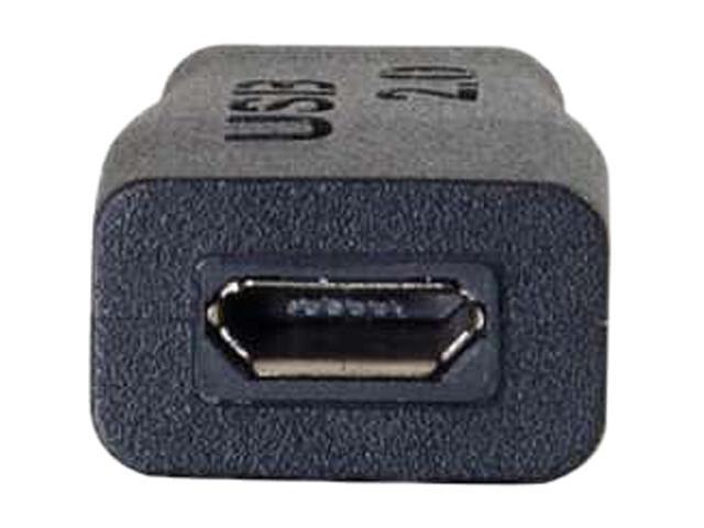 C2G USB 2.0 USB Type C to USB Micro B Adapter M/F - USB C to Phone Black