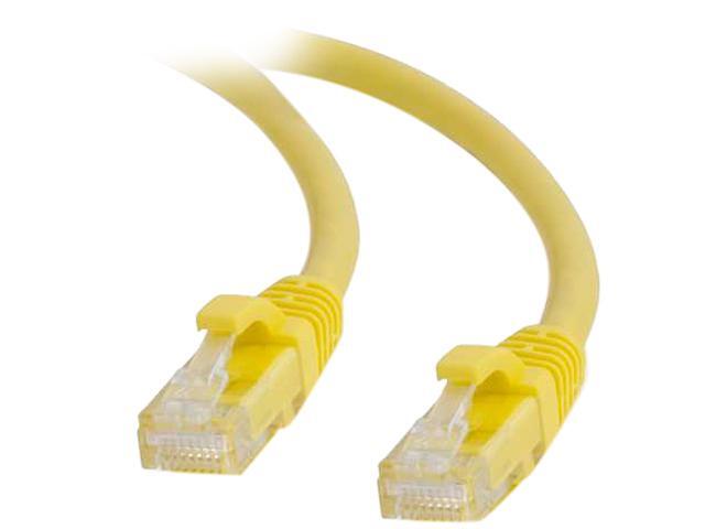 C2G 00936 Cat5e Cable - Snagless Unshielded Ethernet Network Patch Cable, Yellow (6 Inches)