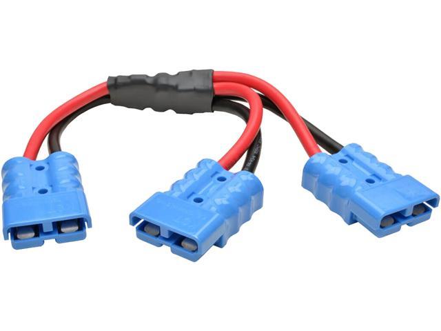 Tripp Lite Y Splitter Cable for Battery Packs Blue 175A DC 1ft (48VDCSPLITTER)