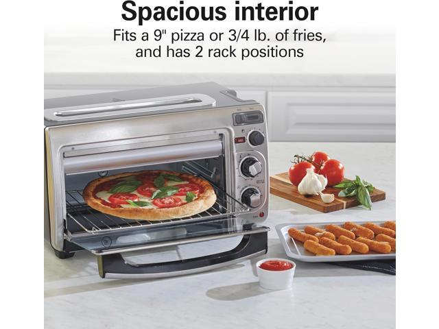 Hamilton Beach 2-in-1 Countertop Toaster Oven and Long Slot 2 Slice Toaster, 60 Minute Timer and Automatic Shut Off, Shade Selector, Stainless...